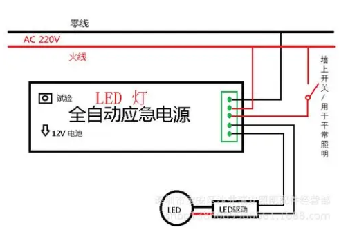 应急led灯管接线�Ҏ(gu��)���?根线.png